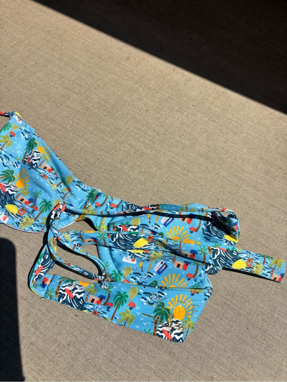 Skatie Blue Tropical Print Bikini Set - Picture 3 of 3